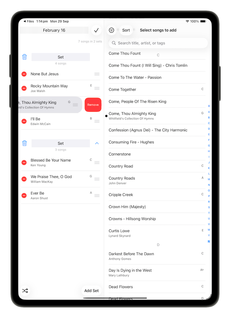 Remove unwanted songs